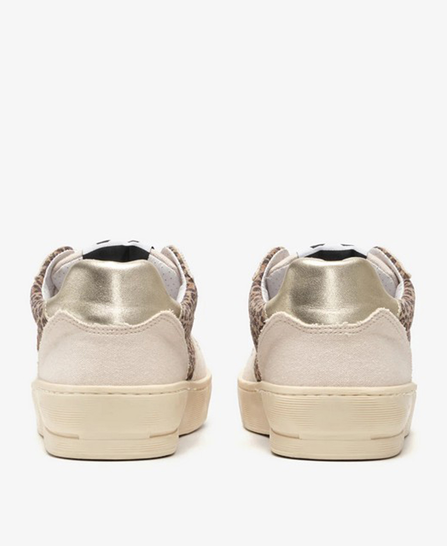 2Star Γυναικεία Sneakers Με Λεοπάρ Λεπτομέρειες Και Χρυσά Αστέρια Από Σουέτ Δέρμα φωτογραφία