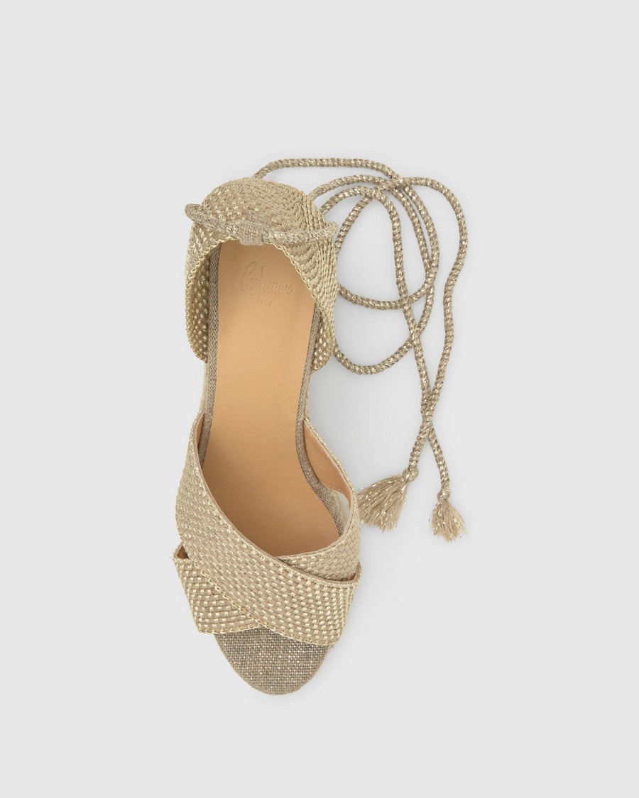 Castaner Γυναικεία Πλατφόρμα Regular 50% Jute Gold φωτογραφία