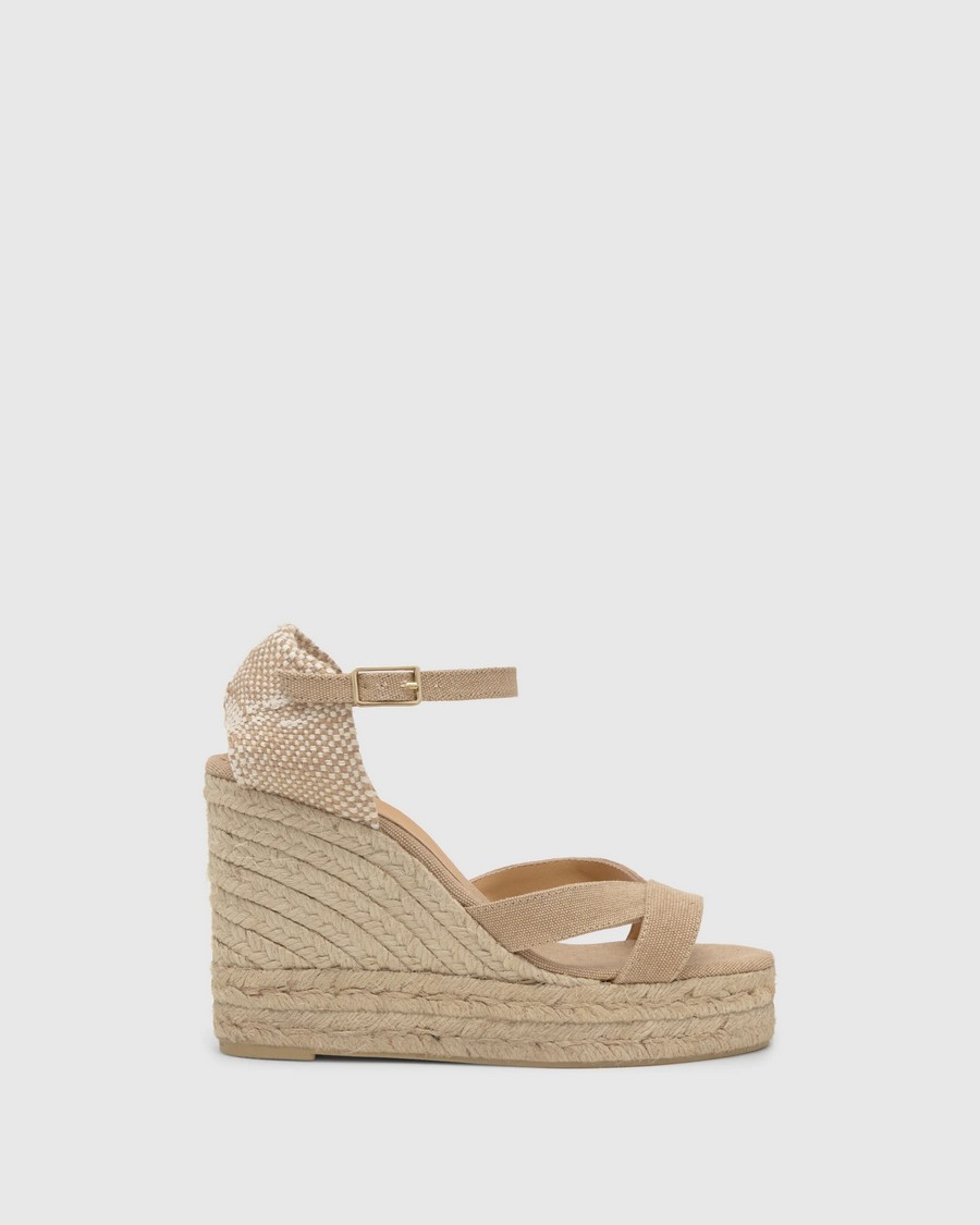  Castaner Γυναικεία Πλατφόρμα Regular Organic Cotton Sand 2025