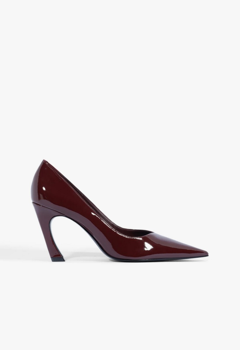 Schutz Schutz Γυναικεία Γόβα High Heel Από Λουστρίνι Με Σμιλευμένο Τακούνι