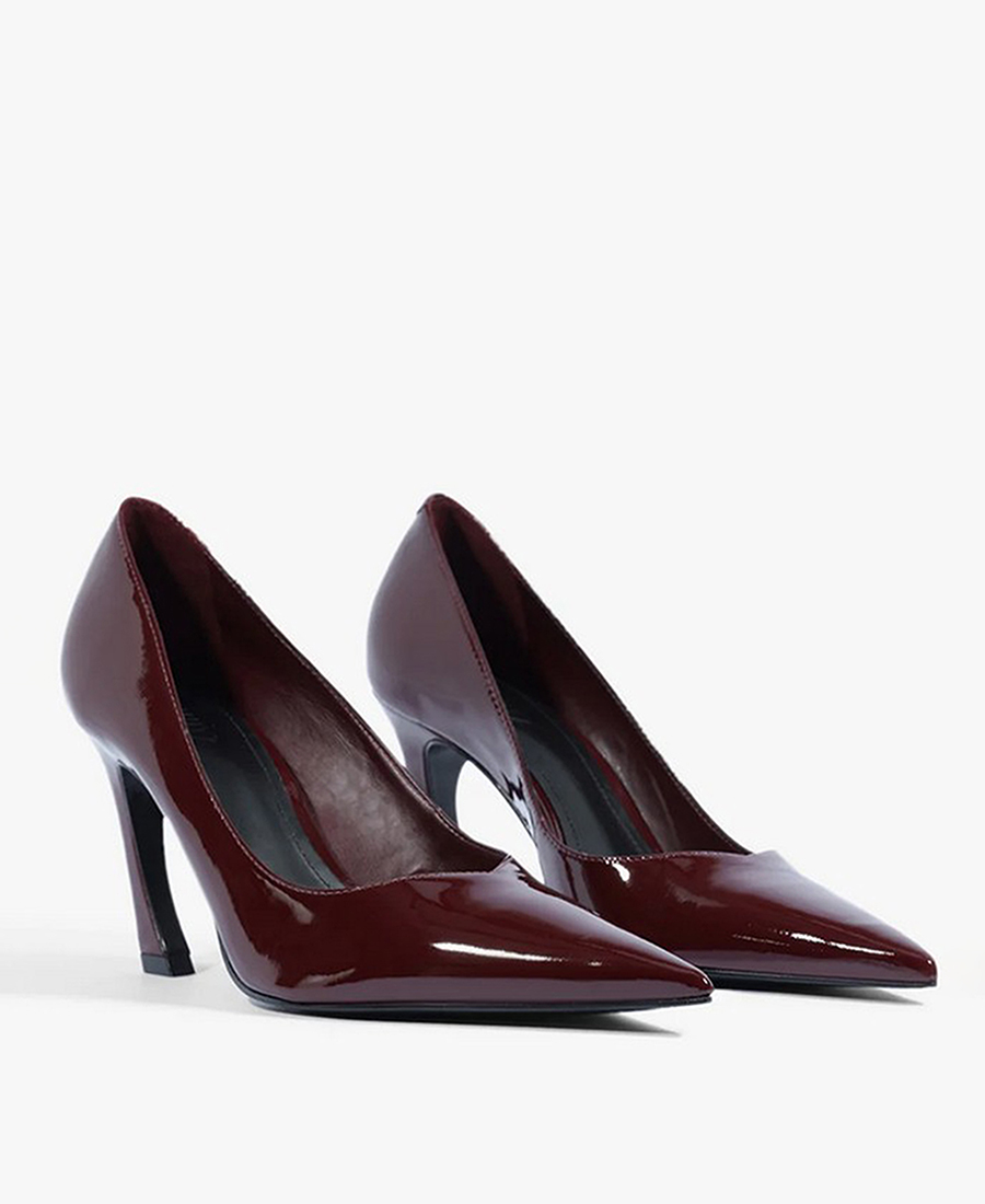 Schutz Γυναικεία Γόβα High Heel Από Λουστρίνι Με Σμιλευμένο Τακούνι