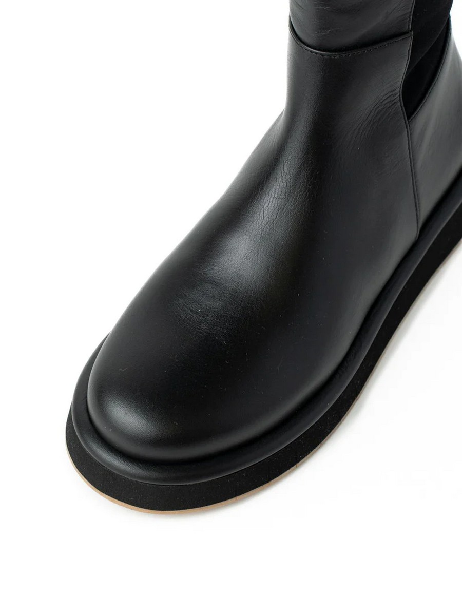 Palomitas Γυναικεία Μπότα Flat Nappa Μαύρη φωτογραφία