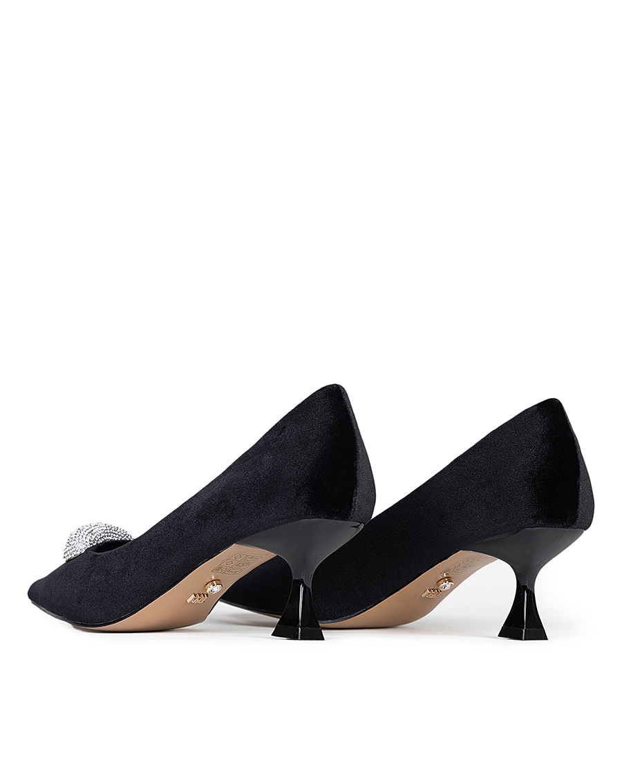 Twenty Four Haitch Γυναικεία Γόβα Gacrux Από Βελούδο Με Strass Λεπτομέρειες φωτογραφία