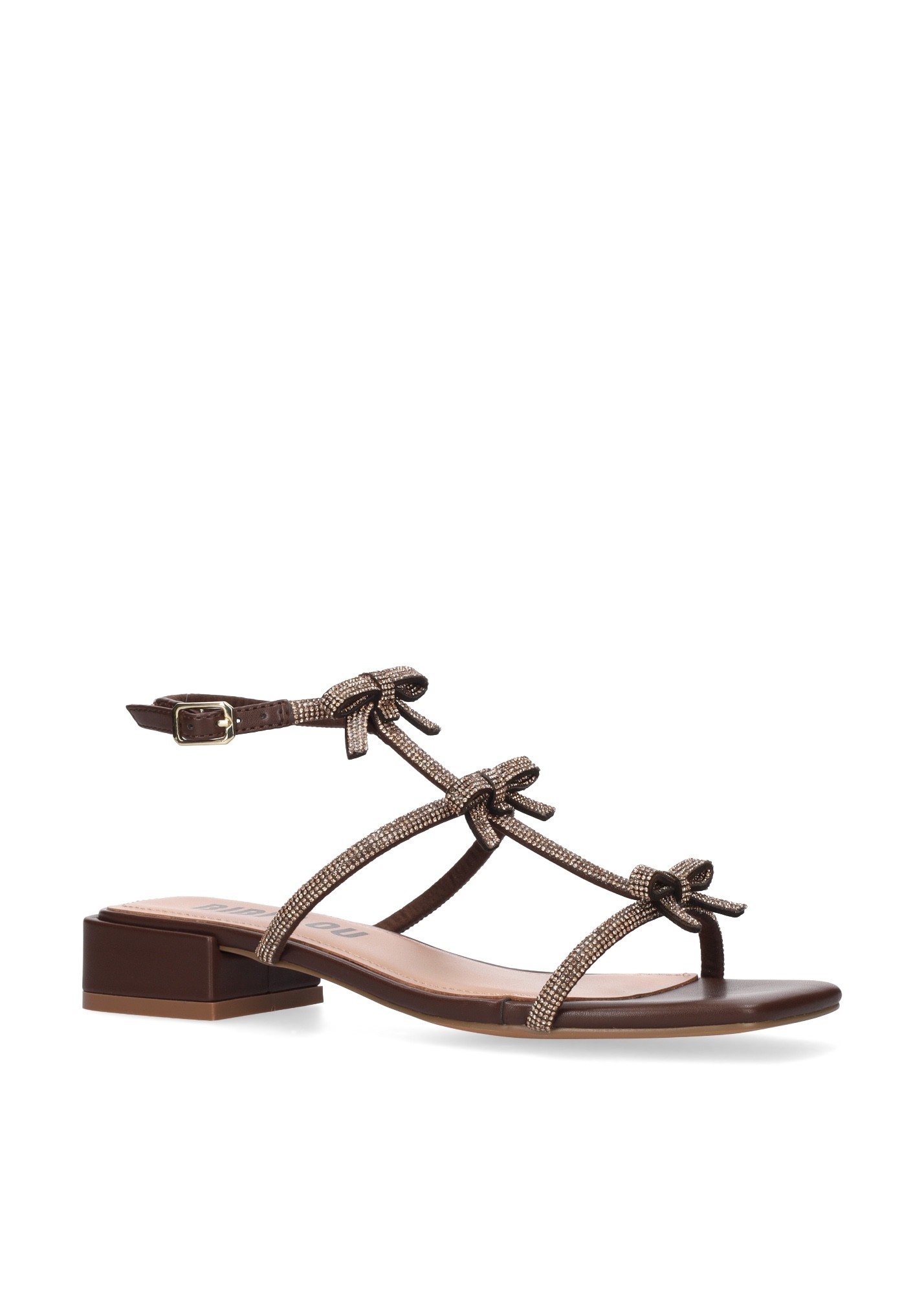 Bibi Lou Γυναικεία Σανδάλια Δερμάτινα Με Strass Λουράκια Και Φιόγκους φωτογραφία