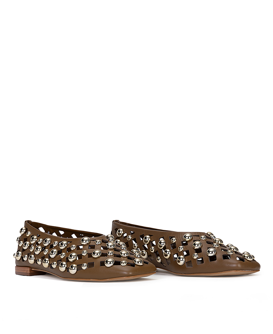 Carrano Γυναικεία Δερμάτινα Loafers Με Cut Out Σχέδιο φωτογραφία