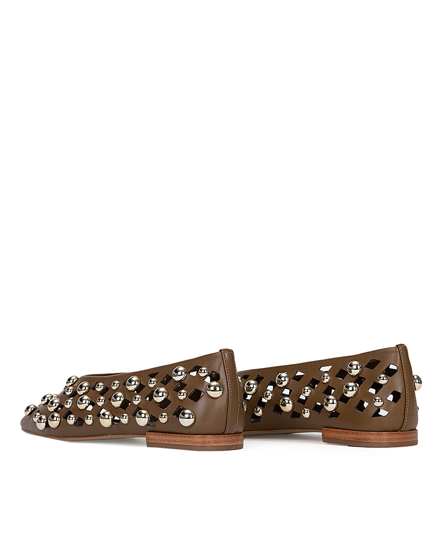 Carrano Γυναικεία Δερμάτινα Loafers Με Cut Out Σχέδιο φωτογραφία