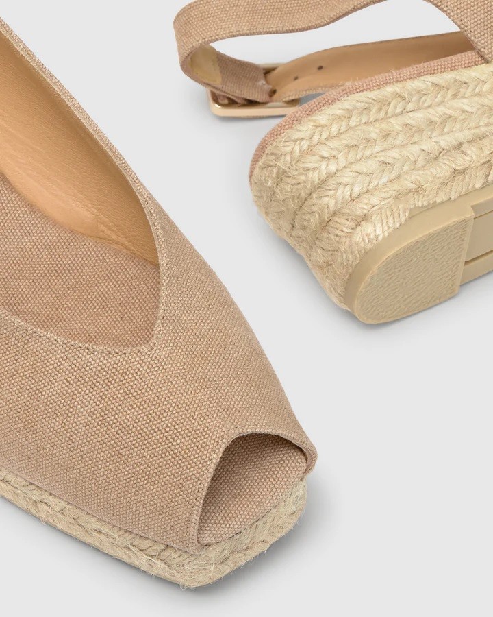 Castaner Γυναικείες Slingback Εσπαντρίγιες Από Καμβά Με Πλατφόρμα Από Jute φωτογραφία