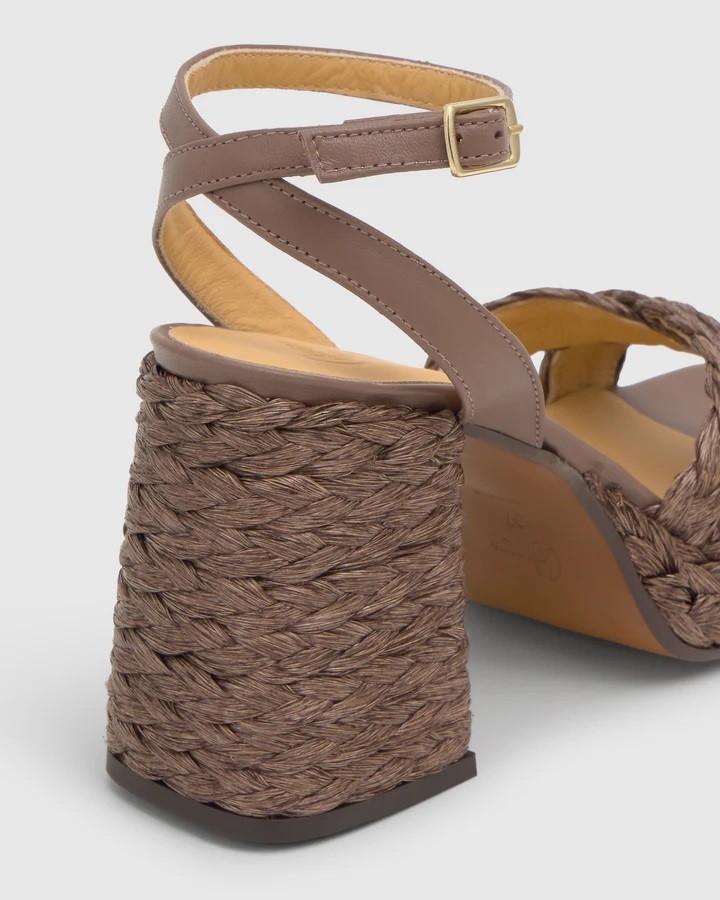 Castaner Γυναικεία Πέδιλα Από Raffia Με Πλατφόρμα Και Χοντρό Τακούνι φωτογραφία