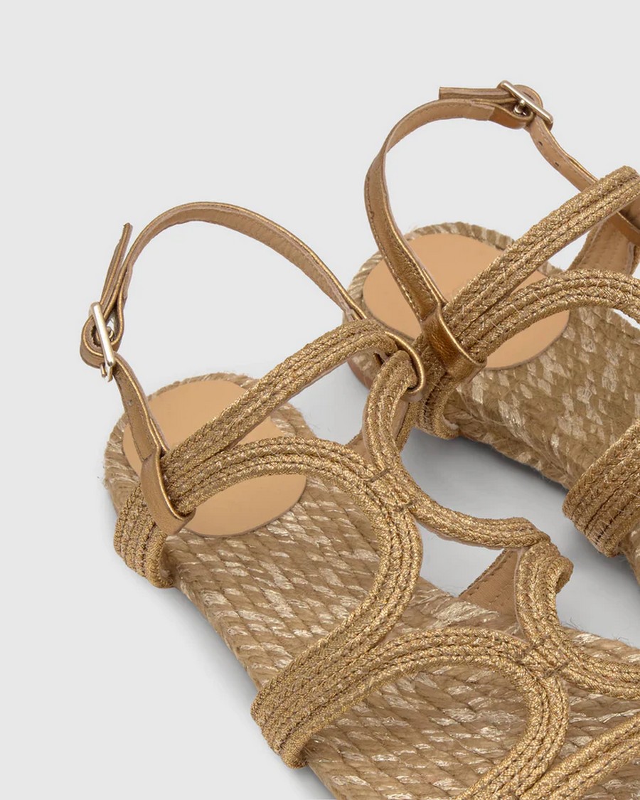 Castaner Γυναικεία Σανδάλια Flat Με Μεταλλική Πλέξη Και Buckle Κλείσιμο φωτογραφία