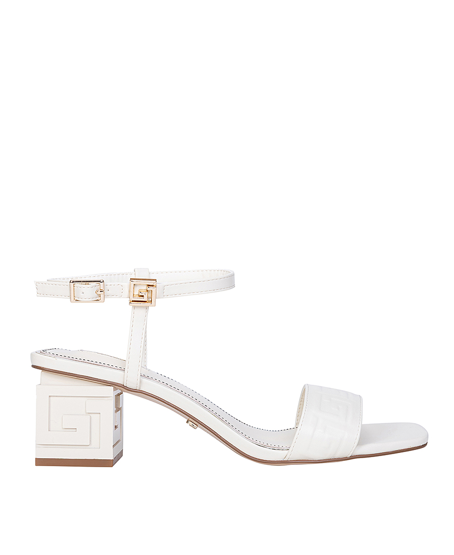 Gaudi Gaudi Γυναικεία Πέδιλα Με Τακούνι Ανάγλυφο Logo