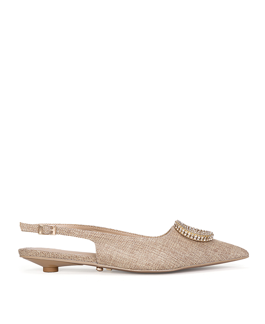 Twenty Four Haitch Twenty Four Haitch Γυναικεία Slingback Με Αγκράφα Και Strass