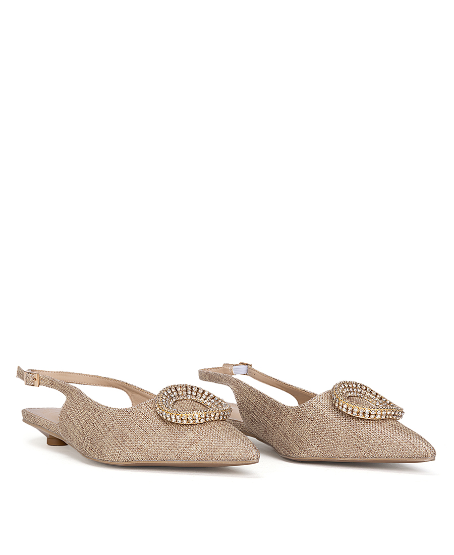 Twenty Four Haitch Γυναικεία Slingback Με Αγκράφα Και Strass φωτογραφία