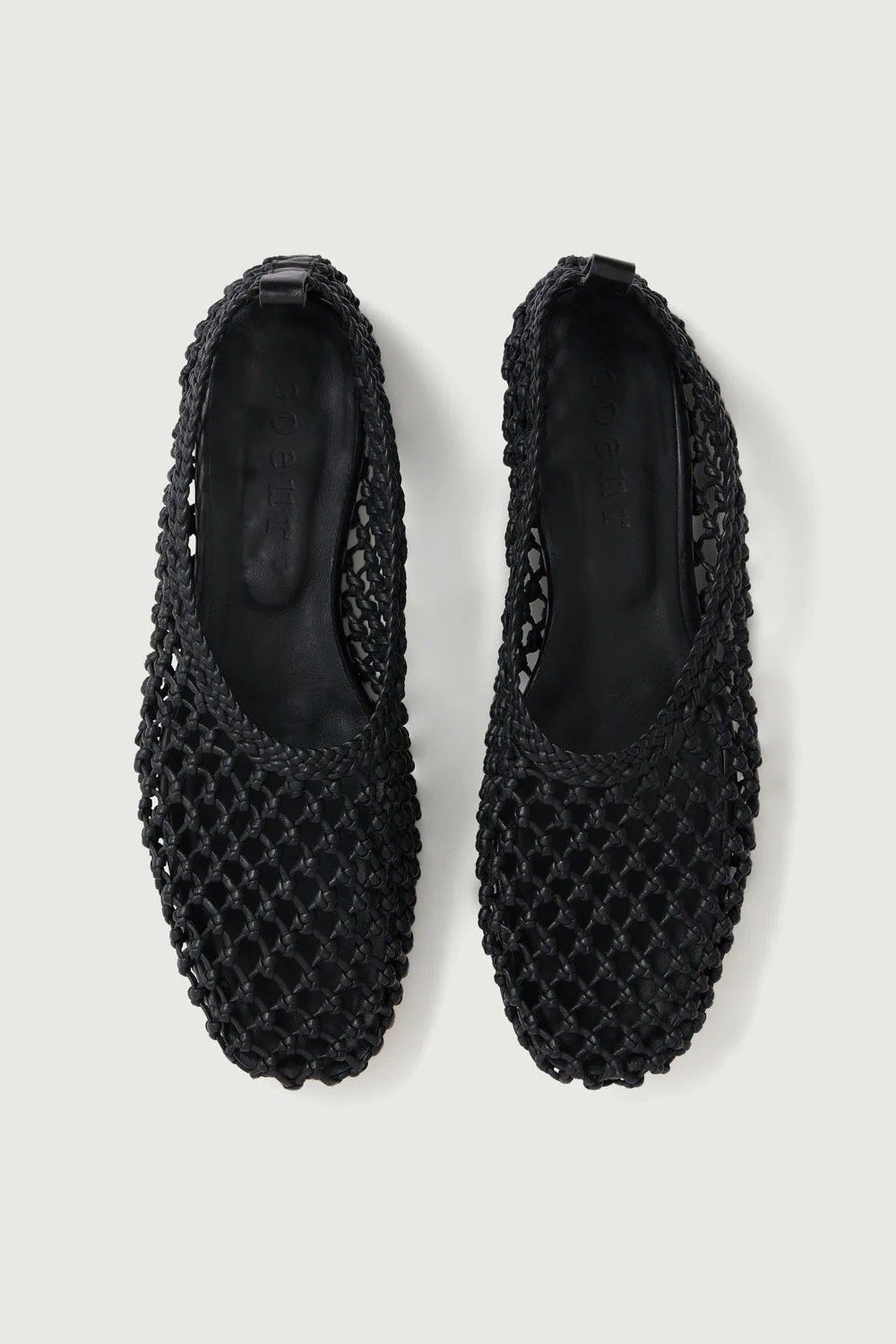 Soeur Γυναικεία Μπαλαρίνα Δερμάτινη Πλεκτή Με Διάτρητο Σχέδιο φωτογραφία