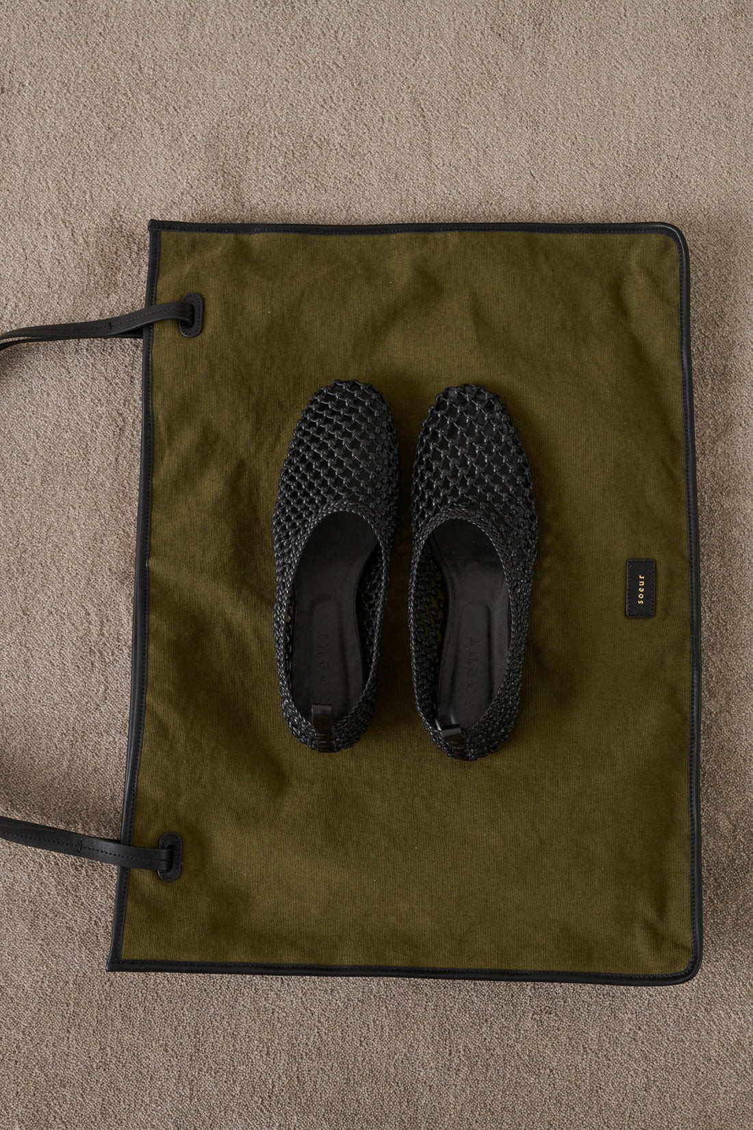 Soeur Γυναικεία Μπαλαρίνα Δερμάτινη Πλεκτή Με Διάτρητο Σχέδιο φωτογραφία