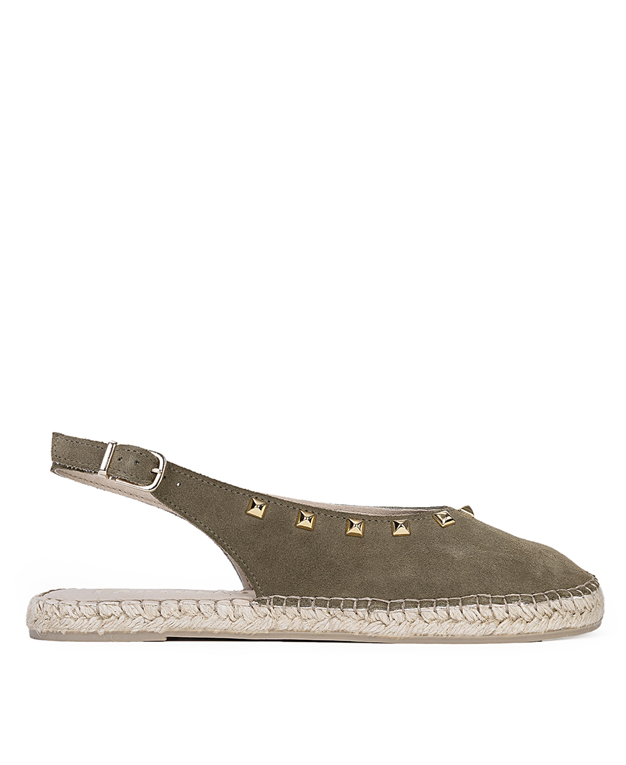 Fabiolas Γυναικείες Slingback Εσπαντρίγιες Σουέτ Με Μεταλλικά Τρουκς
