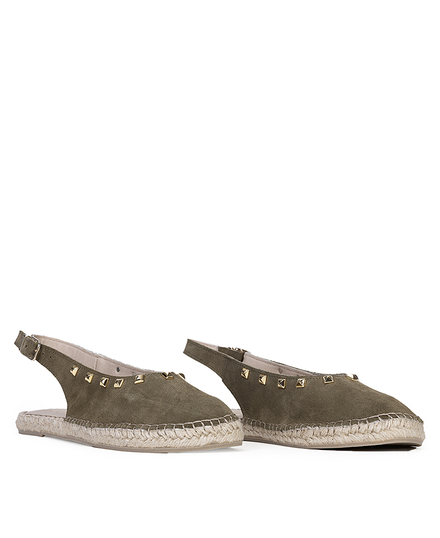 Fabiolas Γυναικείες Slingback Εσπαντρίγιες Σουέτ Με Μεταλλικά Τρουκς φωτογραφία