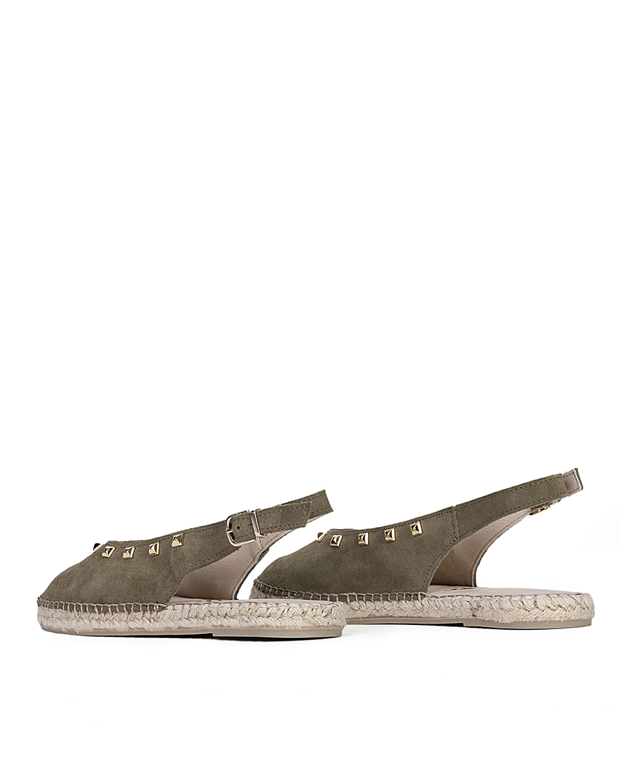 Fabiolas Γυναικείες Slingback Εσπαντρίγιες Σουέτ Με Μεταλλικά Τρουκς φωτογραφία