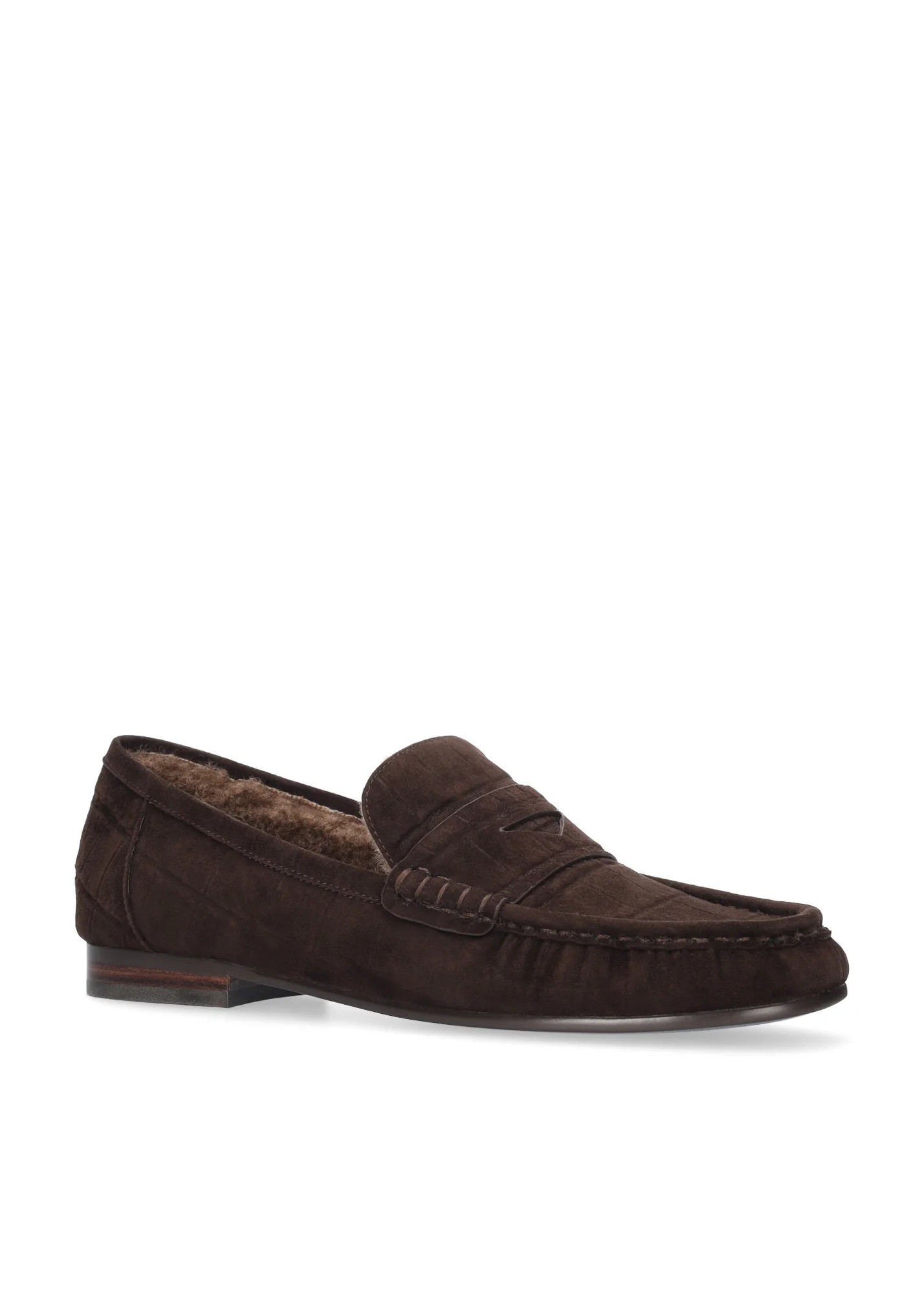 Bibilou Bibi Lou Γυναικεία Καφέ Σουέτ Loafers Lyra Με Σχέδιο Κροκό Για Elegant Business & All-Day Εμφανίσεις - 2