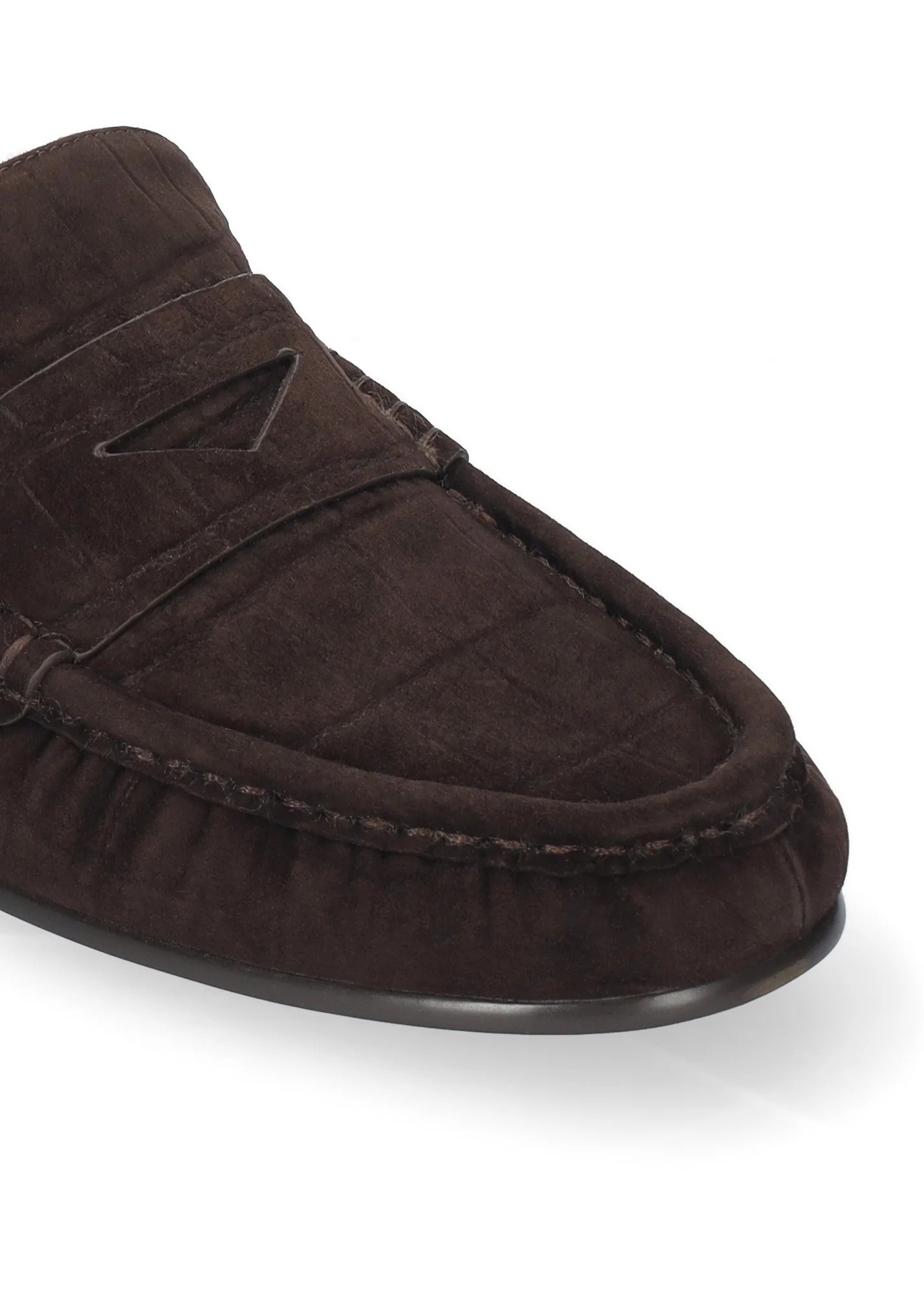 Bibilou Bibi Lou Γυναικεία Καφέ Σουέτ Loafers Lyra Με Σχέδιο Κροκό Για Elegant Business & All-Day Εμφανίσεις - 4
