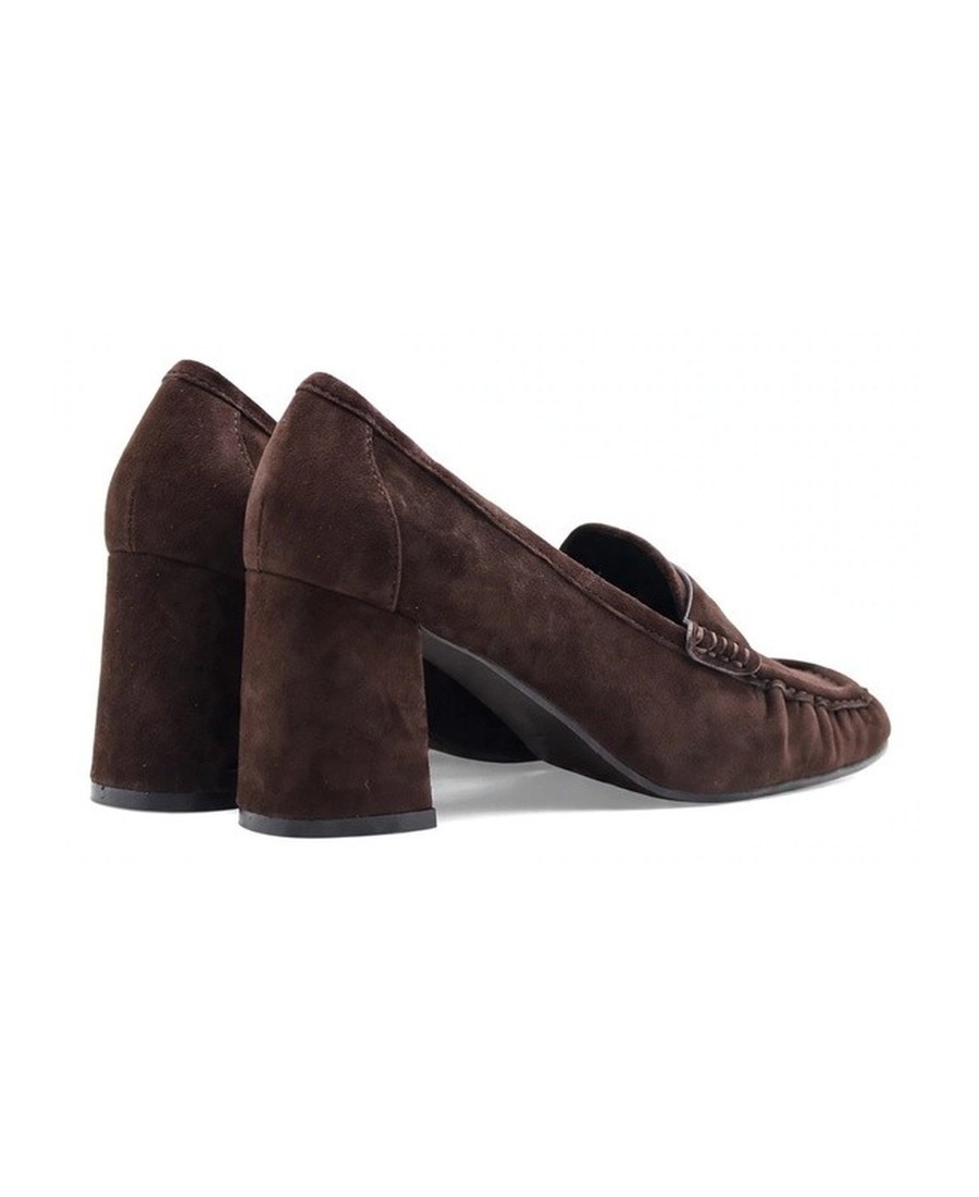 Bibi Lou Γυναικεία Καφέ Σουέτ Loafer Pumps Με Τακούνι Για Business & Formal Εμφανίσεις