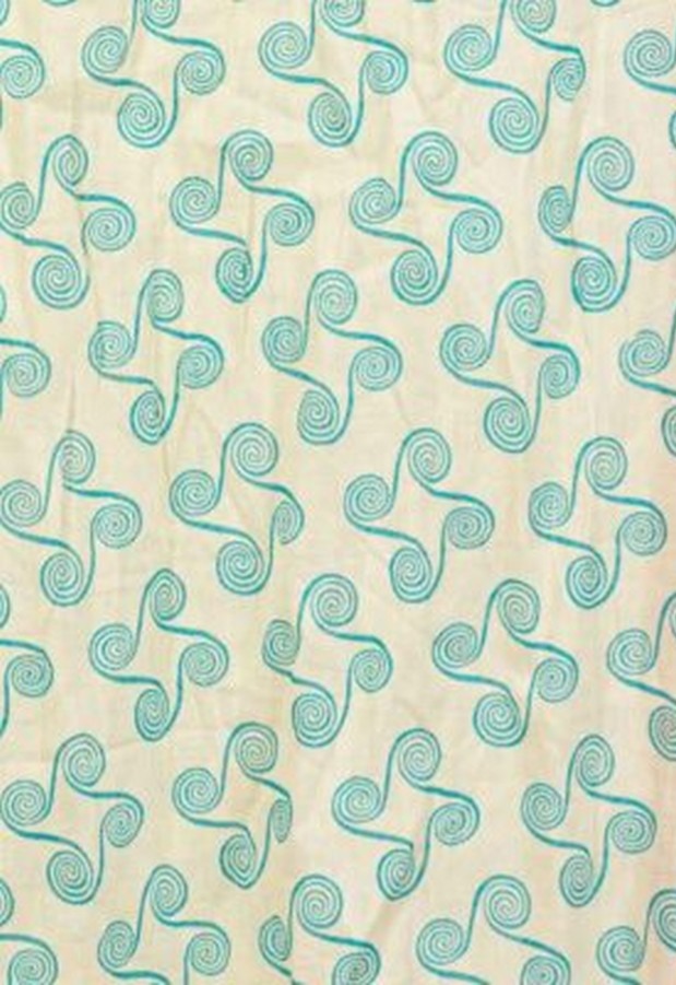 Colores Παρεό-Φουλάρι από Βαμβάκι με Print Greek Fish σε Μπλε φωτογραφία