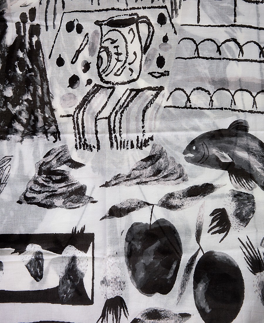 Γυναικείο Φουλάρι Βαμβακερό All Over Print φωτογραφία