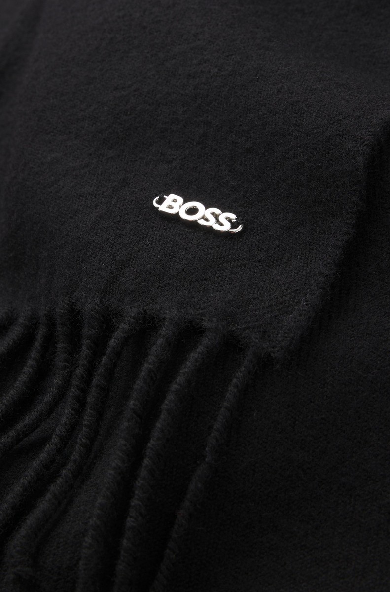 Boss Γυναικείο Μάλλινο Κασκόλ με Logo Rivet φωτογραφία