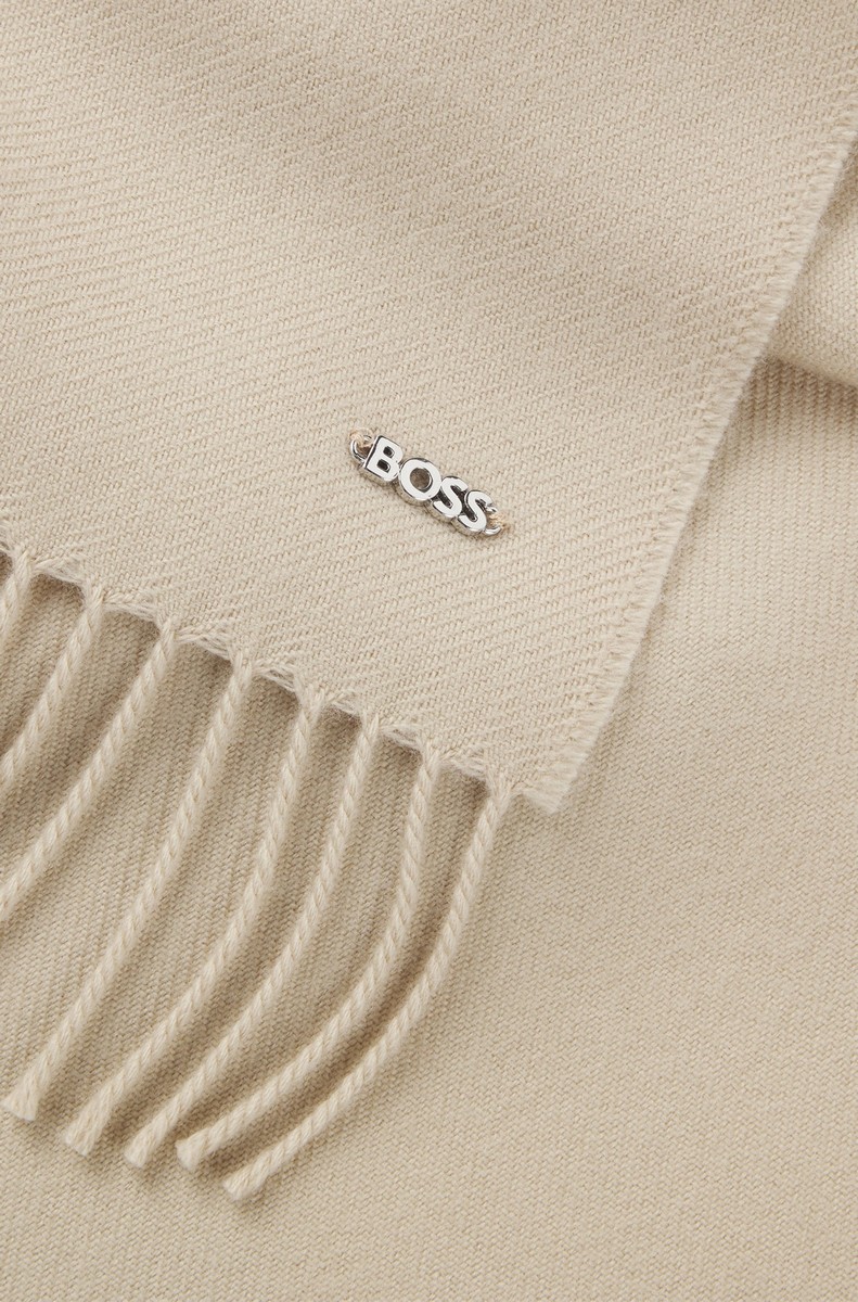 Boss Γυναικείο Μάλλινο Κασκόλ με Logo Rivet φωτογραφία