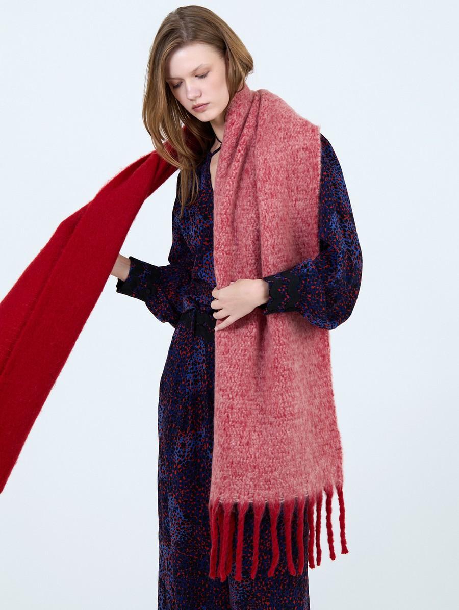 Skatie Skatie Γυναικείο Κασκόλ Με Κρόσσια Και Logo