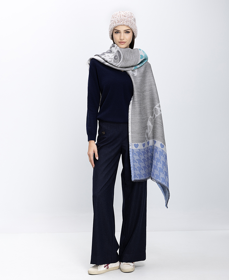 Γυναικεία Πασμίνα Με Συνδυασμό Μοτίβων