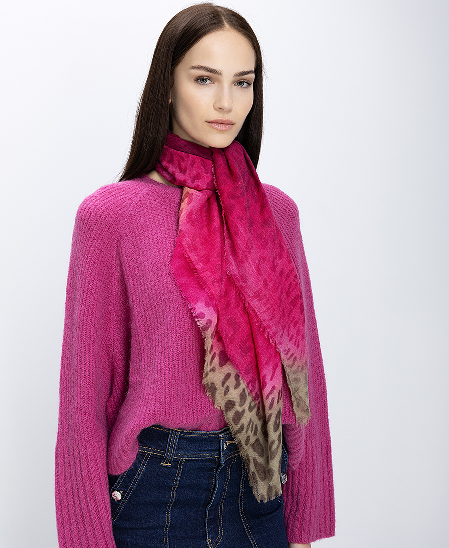 Γυναικείο Μάλλινο Φουλάρι Animal Print