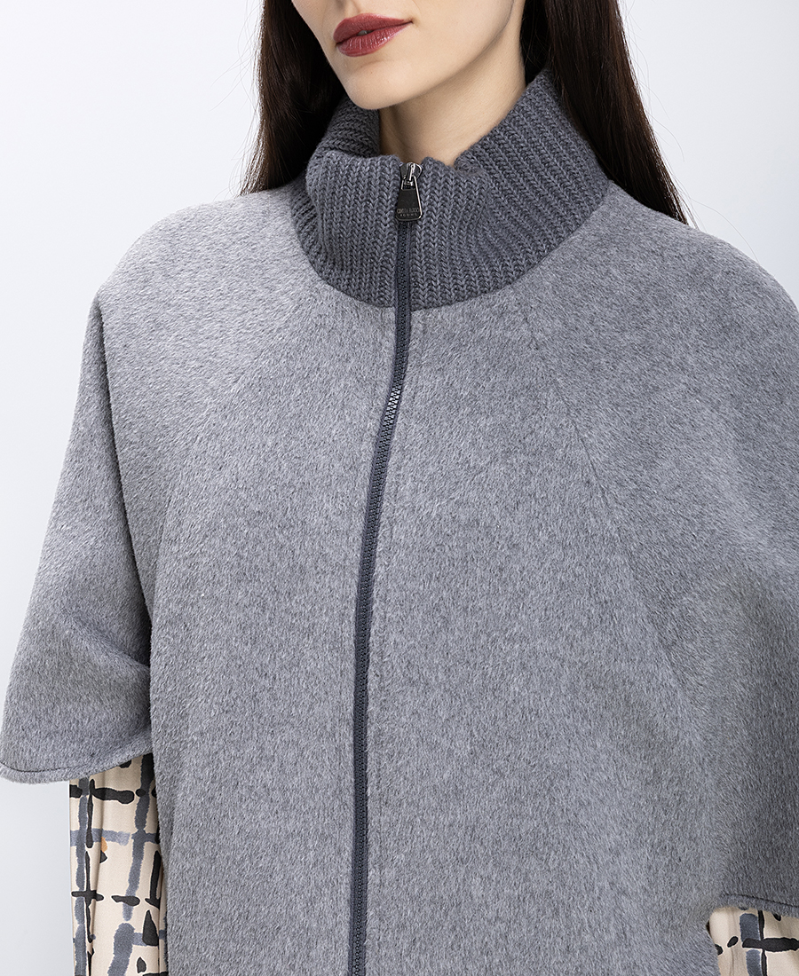 Cinzia Rocca Γυναικεία Πλεκτή Ζακέτα Με Φερμουάρ Και Όρθιο Γιακά φωτογραφία