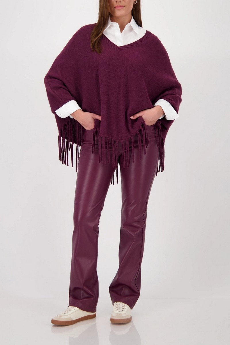 Monari Γυναικεία Πλεκτή Κάπα Με Κρόσσια φωτογραφία