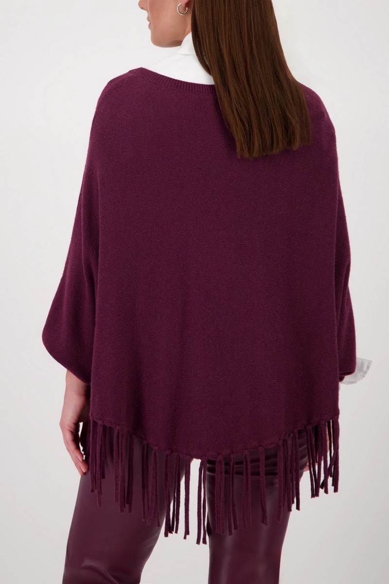 Monari Γυναικεία Πλεκτή Κάπα Με Κρόσσια φωτογραφία