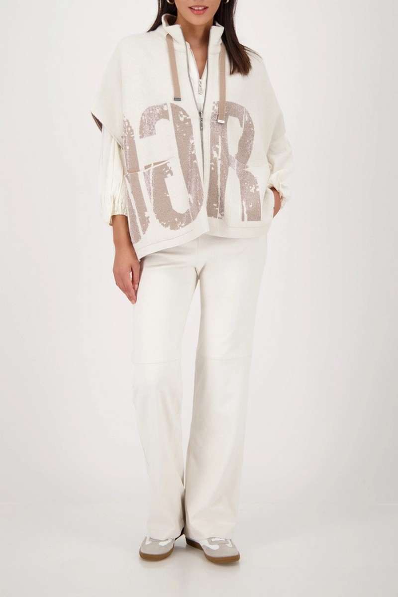 Monari Γυναικεία Πλεκτή Κάπα Με Φερμουάρ φωτογραφία