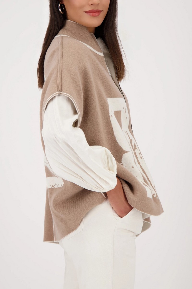 Monari Γυναικεία Πλεκτή Κάπα Με Φερμουάρ φωτογραφία