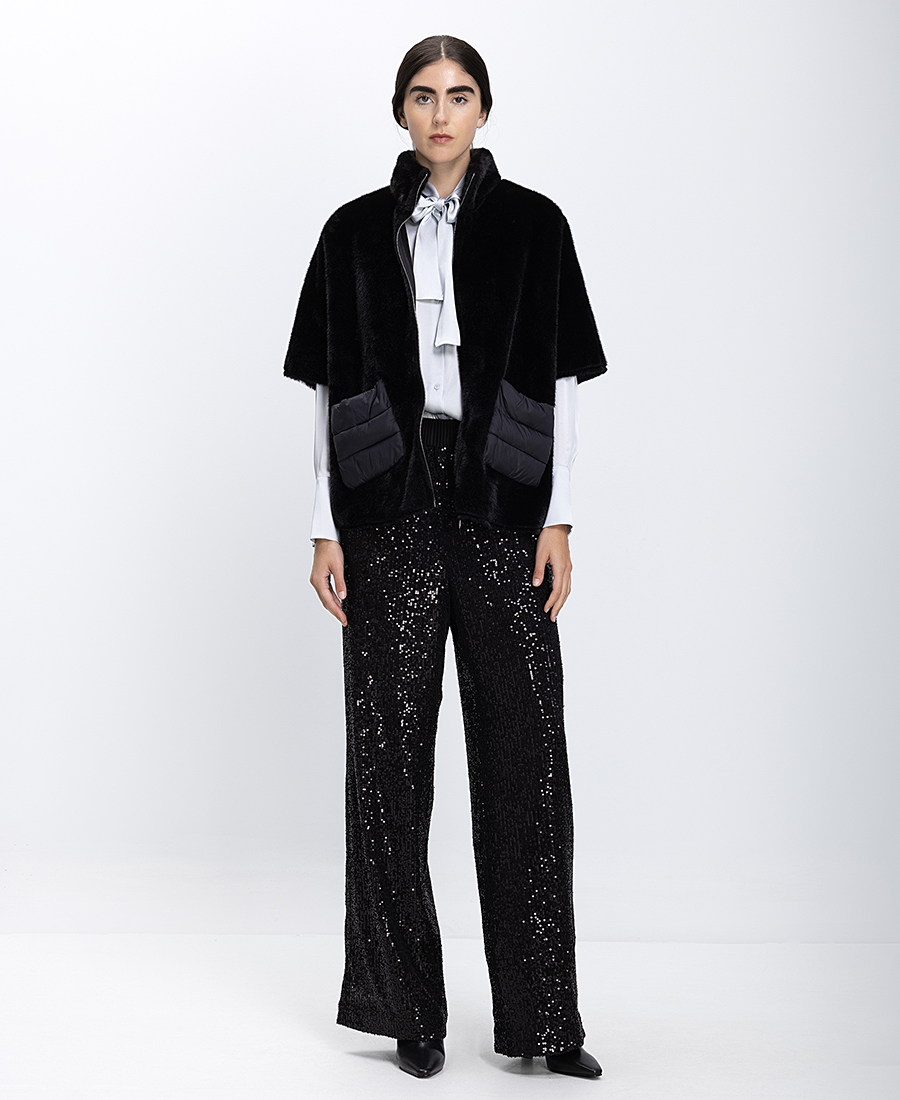 Γυναικείο Γιλέκο Με Οικολογική Γούνα Regular Fit φωτογραφία