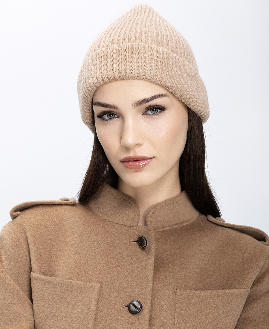 Clarina Γυναικείος Πλεκτός Σκούφος Με Rib Πλέξη