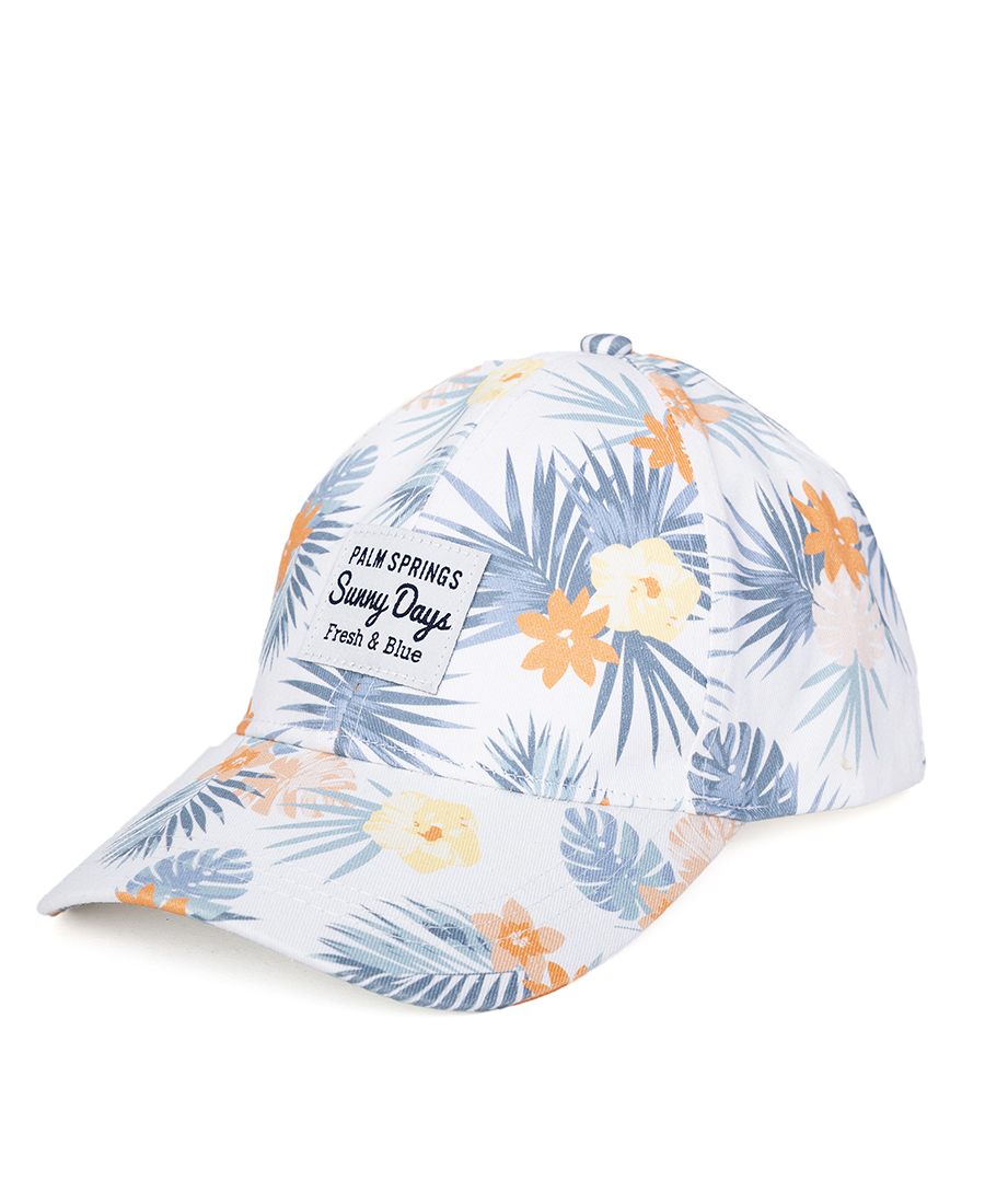 In Linea Firenze Γυναικείο Βαμβακερό Καπέλο Με Tropical Floral Μοτίβο