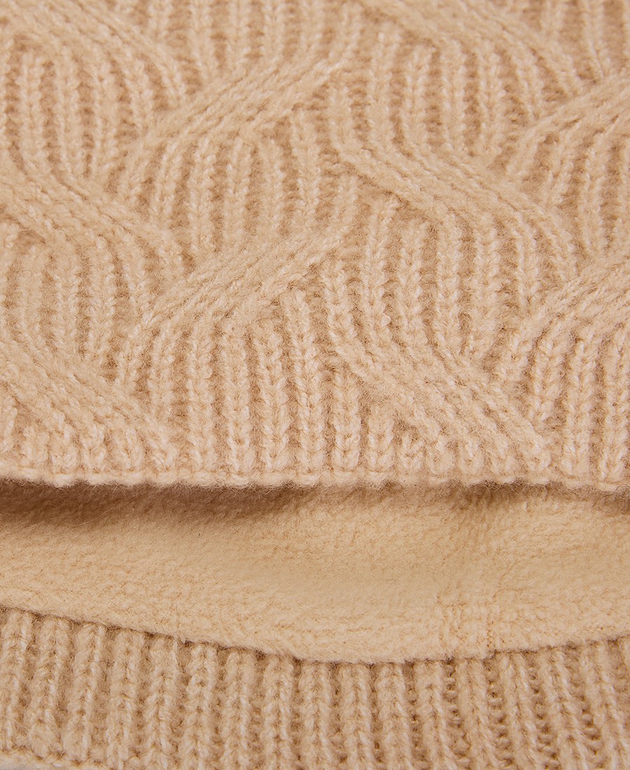 Γυναικεία Πλεκτή Κορδέλα Headband σε Μπεζ φωτογραφία