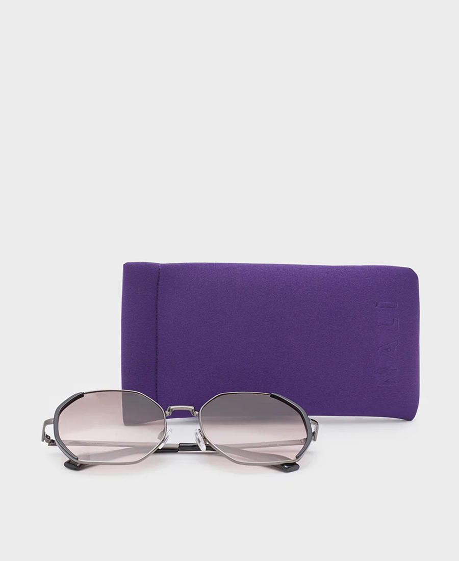 Nali Γυναικεία Γυαλιά Ηλίου Πολυγωνικά σε Μαύρο φωτογραφία