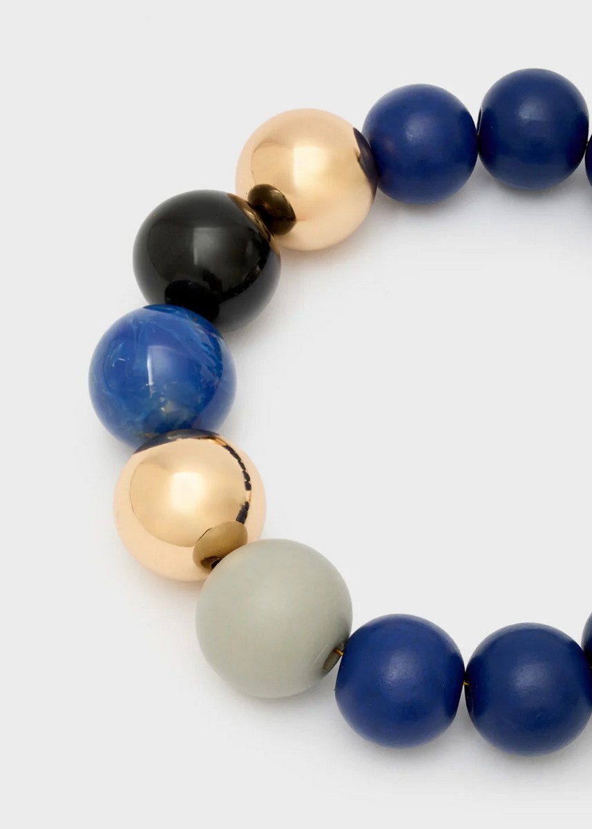 Nali Γυναικείο Κολιέ Με Ξύλινες Χάντρες Και Μεταλλικές Λεπτομέρειες φωτογραφία