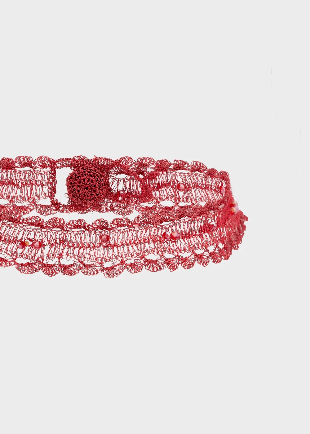 Nali Γυναικείο Πλεκτό Choker Marbella Με Πέτρες φωτογραφία