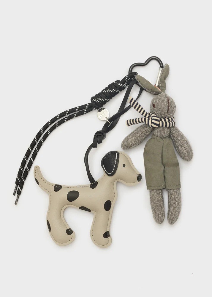 Nali Γυναικείο Bag Charm Με Λαγουδάκι Και Σκυλάκι