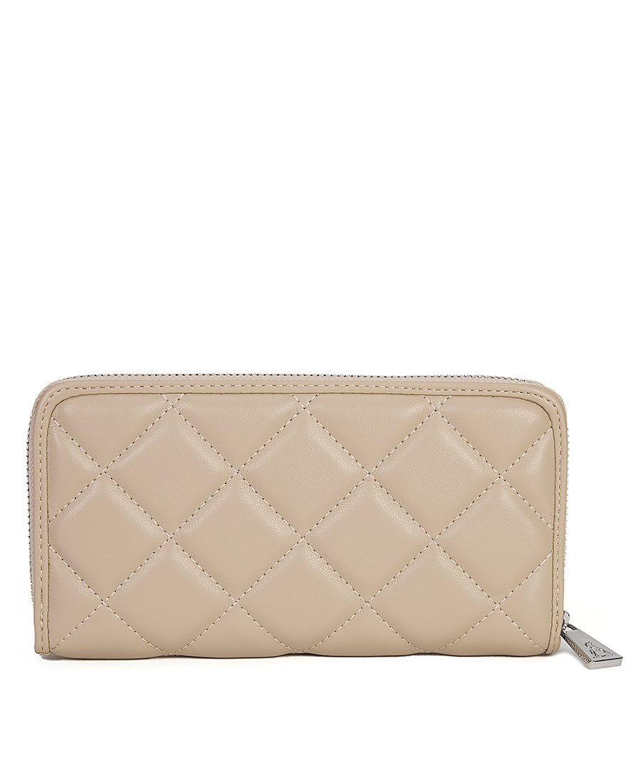 L'Atelier du Sac Γυναικείο Πορτοφόλι Καπιτονέ Κανονική Fit Από Eco Leather Μπεζ φωτογραφία