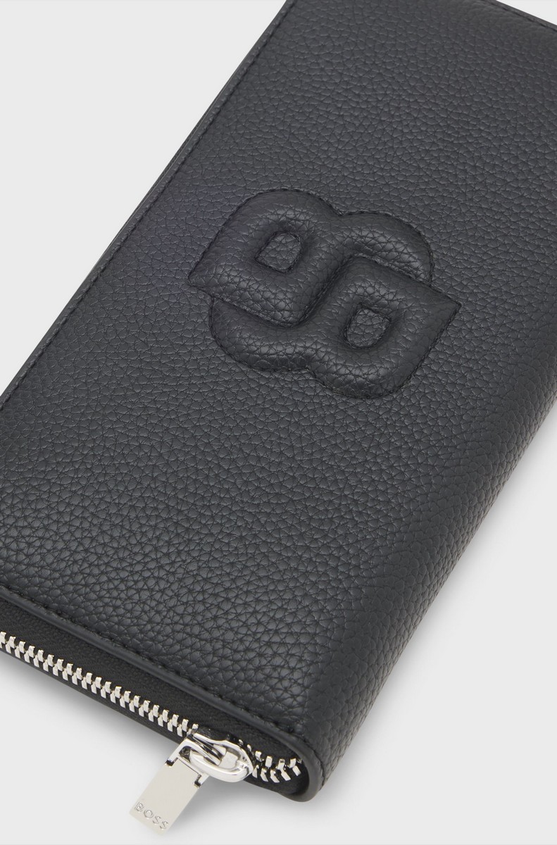 Boss Γυναικείο Πορτοφόλι Ziparound Με Ανάγλυφο Μονόγραμμα Double B φωτογραφία