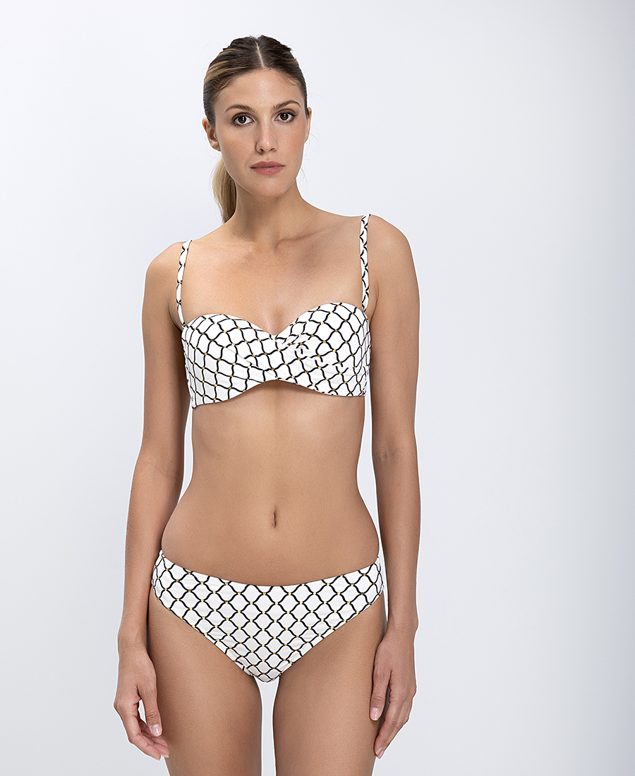 Crool Γυναικείο Bikini Top Με Ενίσχυση Και Γεωμετρικό Μοτίβο