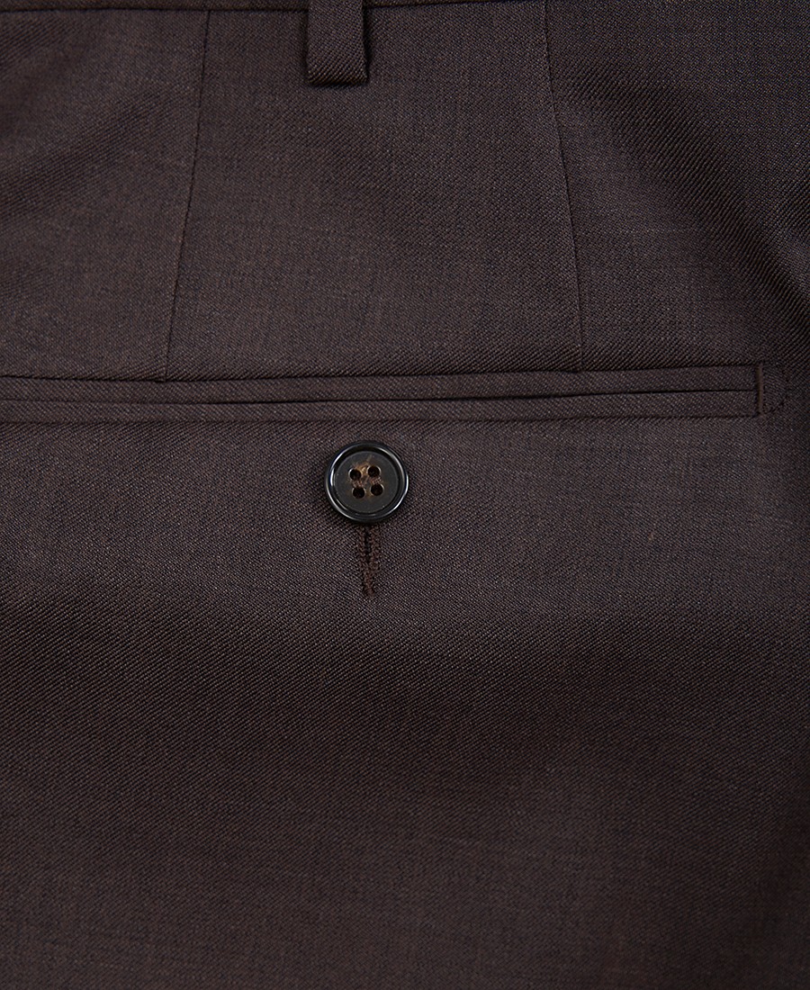 Vardas PLUS SIZE Ανδρικό Παντελόνι Formal Modern Fit σε Καφέ φωτογραφία