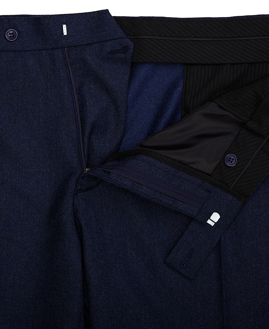 Kaiserhoff Plus Size Ανδρικό Παντελόνι Wool & Cashmere Modern Fit σε Σκούρο Μπλε φωτογραφία