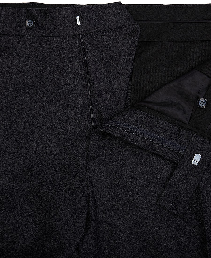 Kaiserhoff Plus Size Ανδρικό Παντελόνι Wool & Cashmere Modern Fit σε Σκούρο Γκρι φωτογραφία